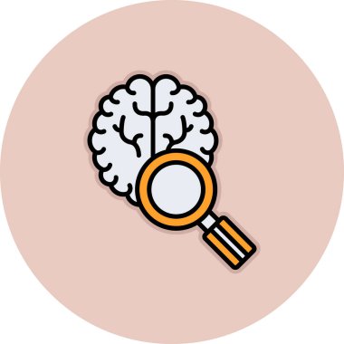 beyin ikonu vektör illüstrasyonu