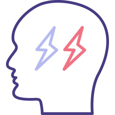 Beyin. Web simgesi basit illüstrasyon