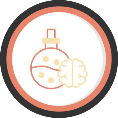 Beyin. Web simgesi basit tasarım