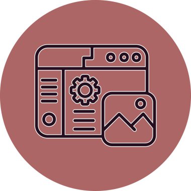 Web ayarı simgesi, modern tasarım illüstrasyonu