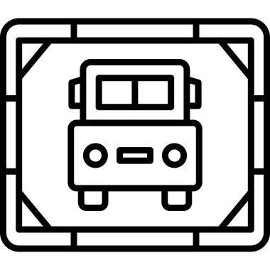 bus simgesi, vektör illüstrasyonu