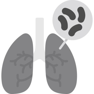 Akciğerler insan organı simgesi katı biçimde