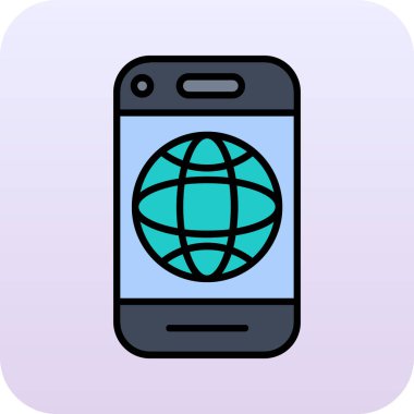 cep telefonu simgesi, basit vektör illüstrasyonu