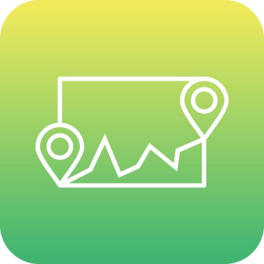 Vektör konumu simge illüstrasyonu