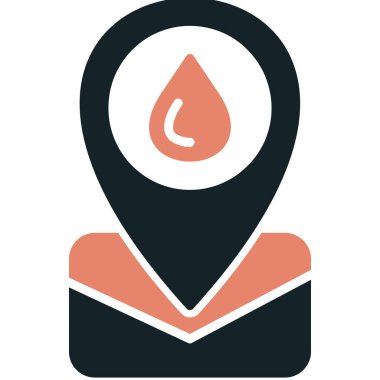 konum pin konumu simgesi doldurulmuş dış hat biçimi