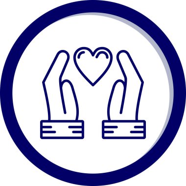 Bir kalp simgesinin vektör illüstrasyonu