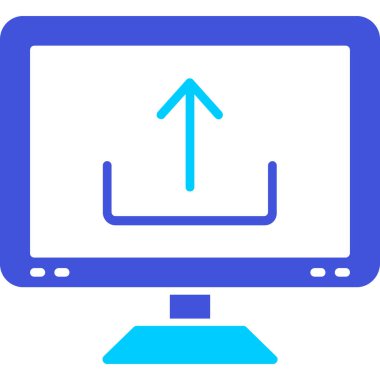 monitör web simgesi basit illüstrasyonunu izle