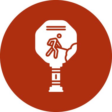 Lamba vektör simgesi. biçim düz yuvarlak sembol, turuncu renk, yuvarlak açılar, beyaz arkaplan.