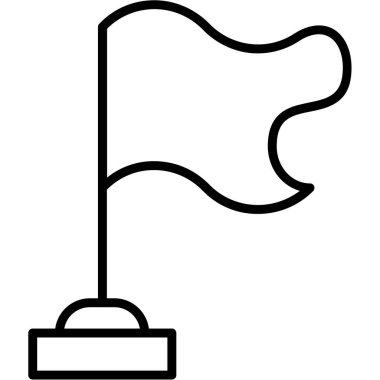 Bayrak simgesi. Vektör illüstrasyonu