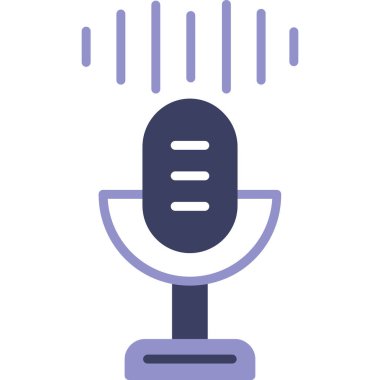 Mikrofon. Web simgesi basit illüstrasyon