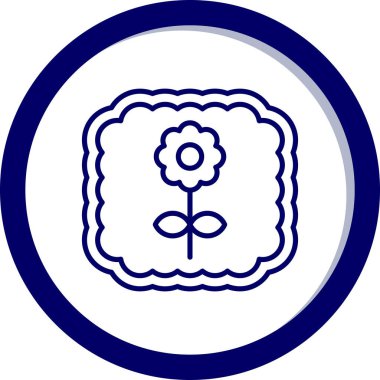 Bir çiçek simgesinin vektör illüstrasyonu