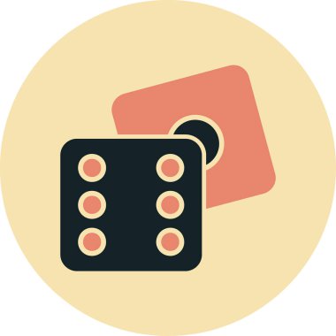 Düz stil kart çipi simgesi