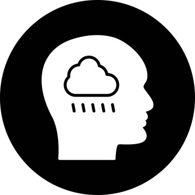 Moda Biçimli Beyin Simgesi İzole Arkaplan