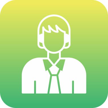 İş adamı simgesi vektör illüstrasyonu