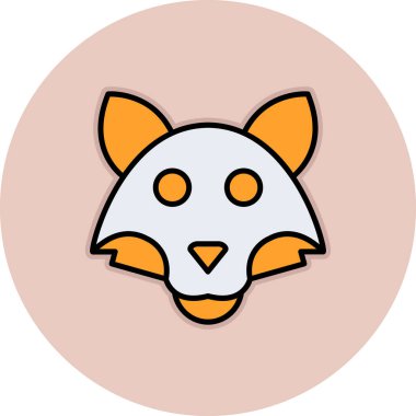 fox vektör düz renk simgesi