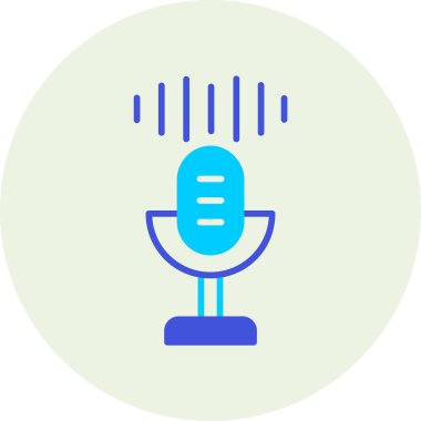 mikrofon simgesi vektör illüstrasyonu