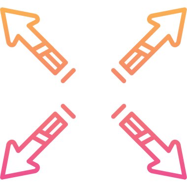 Ok simgesi. Web illüstrasyonu