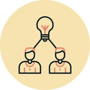 yaratıcı takım çalışması ikonu vektör illüstrasyon tasarımı