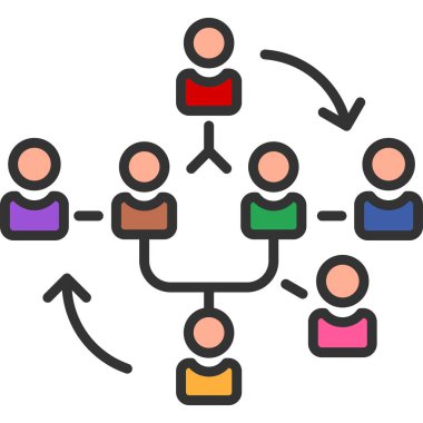 Ağ diyagramında bağlı kişiler