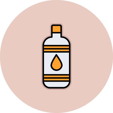 Yağ şişesi ikonu. Web için yağ şişesi vektör simgelerinin özet çizimi