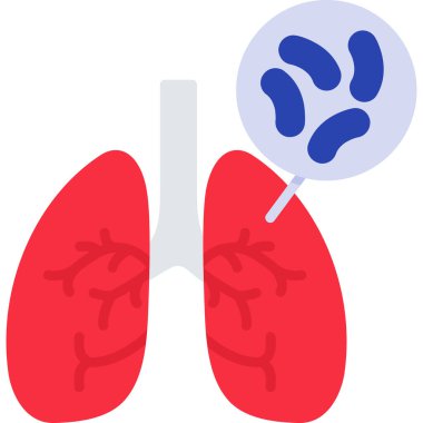 Akciğer. Web simgesi basit tasarım