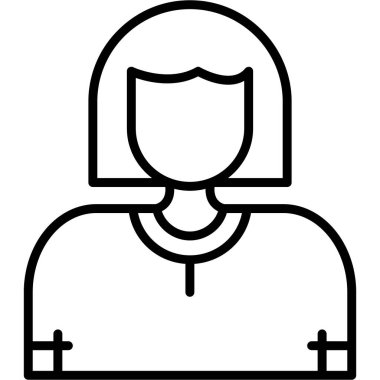 Kadın avatar simgesi, özet biçimi