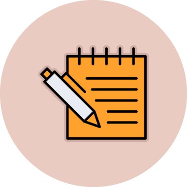 Kalem. Web simgesi basit illüstrasyon