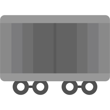 kargo treni taşıma simgesi düz stil
