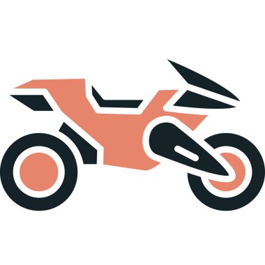 motosiklet simgesi vektör illüstrasyonu