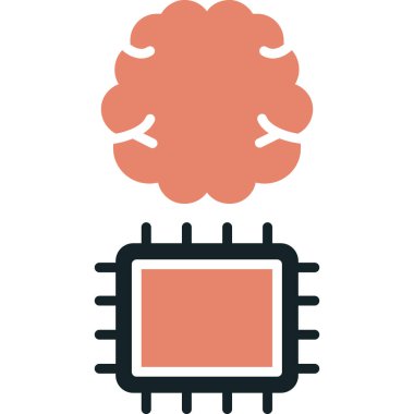 İşlemci. Web simgesi basit illüstrasyon