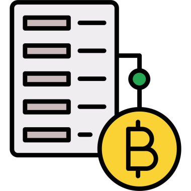 Şifreleme para bitcoin simgesi
