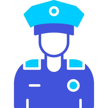 - Polis. Web simgesi vektör illüstrasyonu