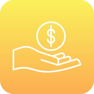 Para simgesinin vektör illüstrasyonu