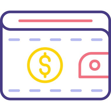 Para için. Web simgesi basit illüstrasyon