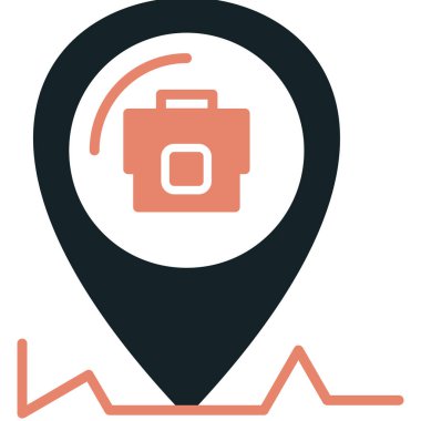 konum simgesi vektör illüstrasyonu