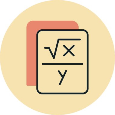 Matematik. Web simgesi basit illüstrasyon