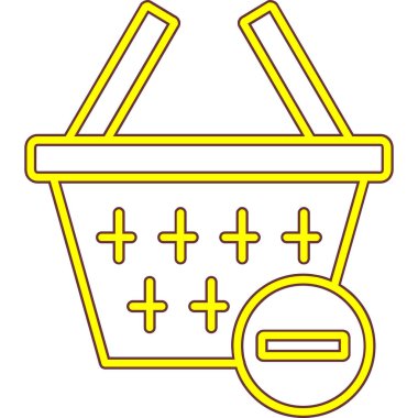 Alışveriş sepeti simgesi, vektör illüstrasyonu