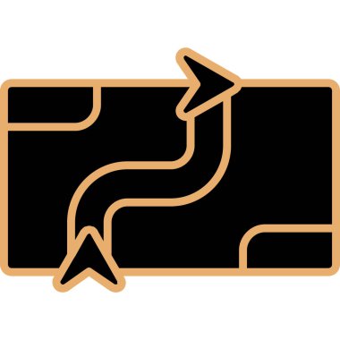 Siyah ve beyaz bir okun vektör çizimi