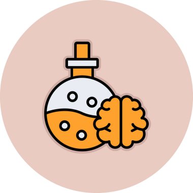 beyin ikonu vektör illüstrasyonu