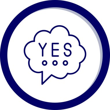 Öyle mi? Web simgesi basit illüstrasyon