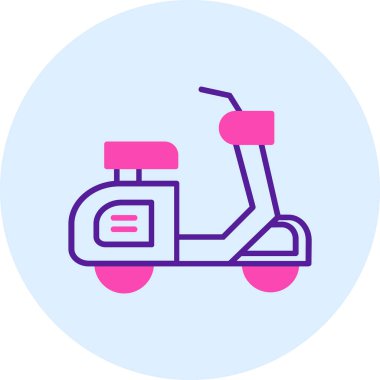 Motosiklet simge vektör çizim