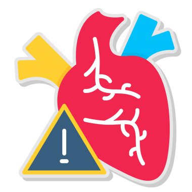 çizgi kalp ikonu vektör illüstrasyonu