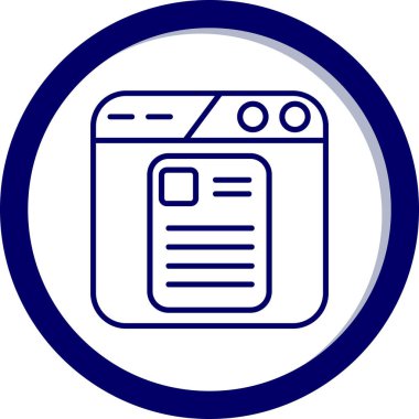 Tarayıcı. Web simgesi basit illüstrasyon