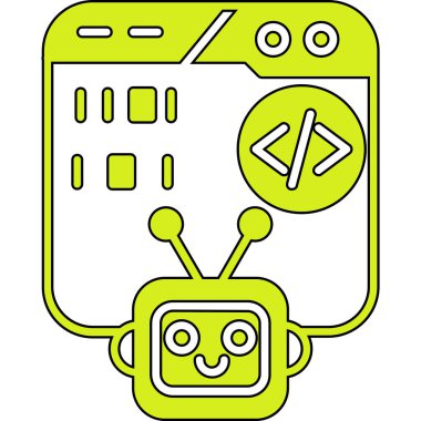 Çizgi film robotunun vektör çizimi