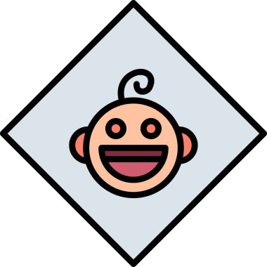 Bir bebek simgesinin vektör illüstrasyonu