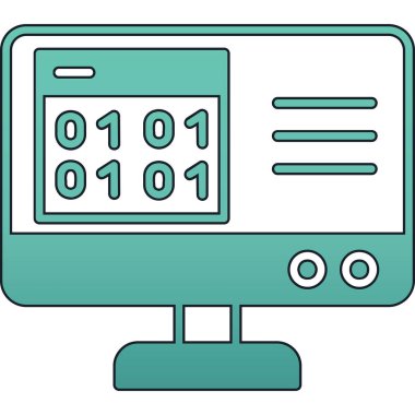 bilgisayar görüntüleme simgesi. dizin bilgisayar ekranı vektör rengi düz izole