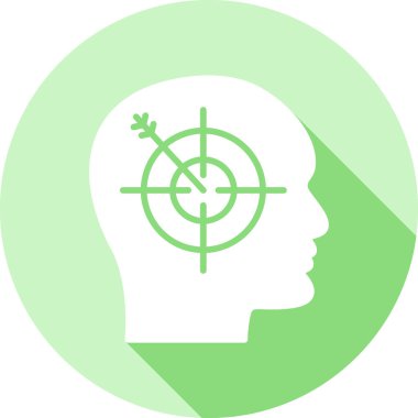 hedef baş düz simge, vektör