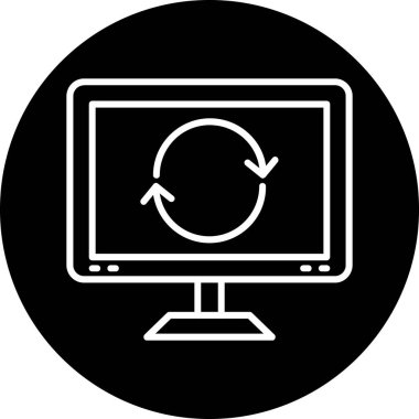 bilgisayar vektör çizgisi simgesi