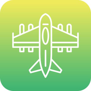 vektör düzlemi simgesi, basit vektör illüstrasyonu