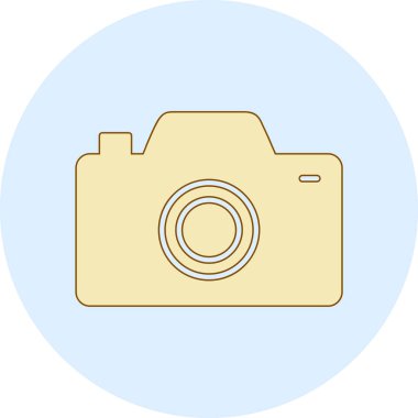 fotoğraf makinesi ikon vektör illüstrasyonu